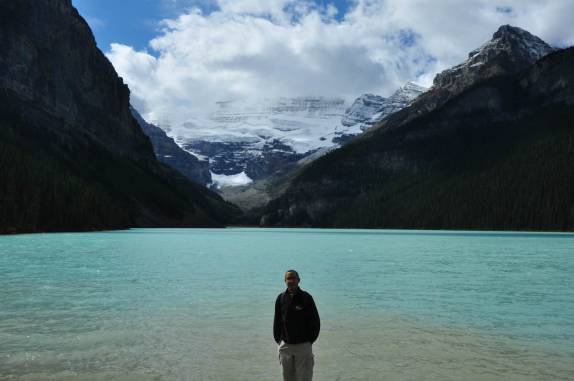 Chegando ao Lake Louise, em Alberta, no Canadá, para uma fantástica trilha de 15 quilômetros